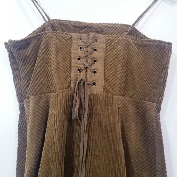 Urban Outfitters Corduroy Back Lace Up Mini Dress - Picture 10 of 12